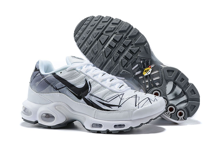 2019 Nike Air Max Plus White Grey Black Shoes